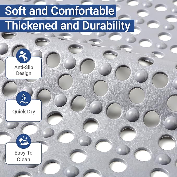 Non Slip Bathtub Mat and Shower Mat 31x17 inch, Bath Mat - Image 3