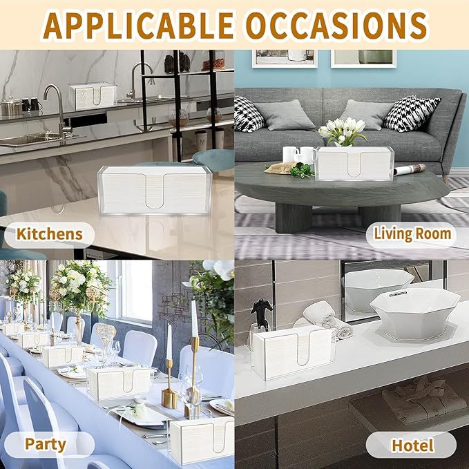 1Pack Acrylic Countertop Paper Towel Holder, Paper Towel Dispenser - Image 6