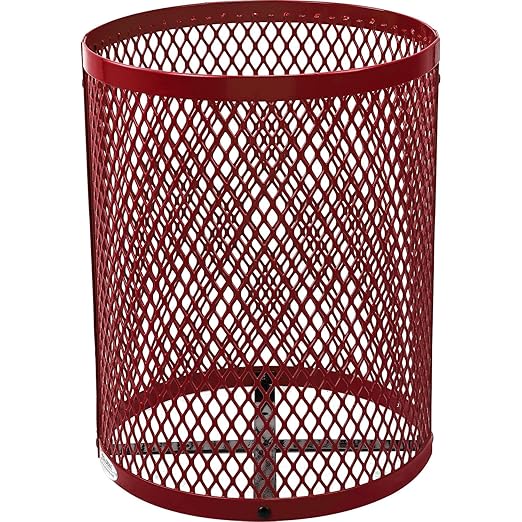 Global Industrial Outdoor Diamond Steel Trash Can - Image 3