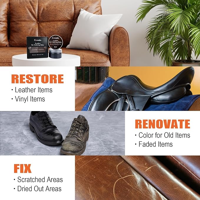 Black Leather Repair Kit, Leather Dye - Image 4