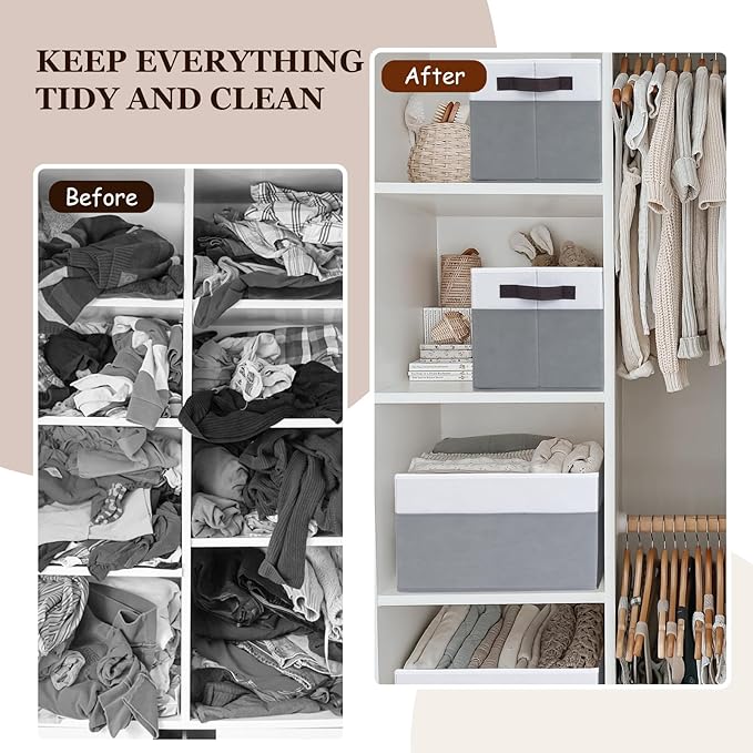 4 Pack Large Closet Storage Baskets Bins - Image 5