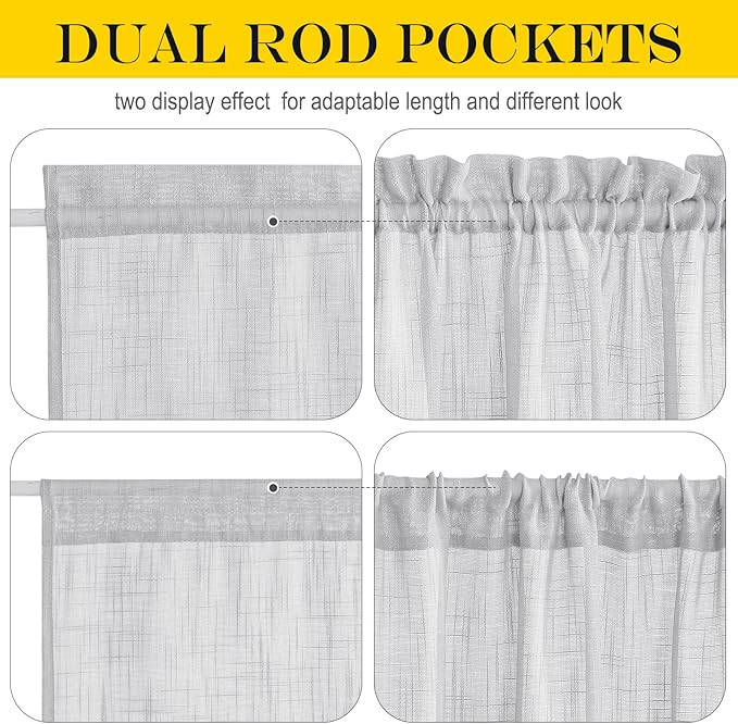 NICETOWN Door Curtain Panel Sheer - Image 3