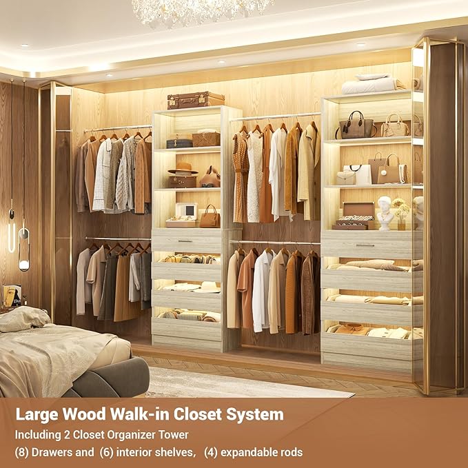 Aheaplus Closet System, 6-15Ft Closet Organizer - Image 6