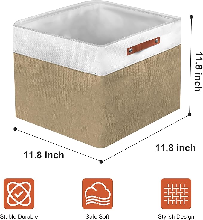 12in Open Fabric Storage Basket - Image 2