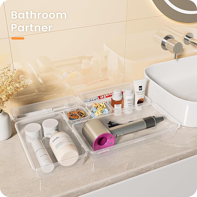 A-LuGei 【Military Grade】 Drawer Organizer, 【】 Clear Makeup organizer - Image 8