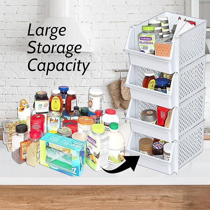 TidyFriend Plastic Stackable Bins - Image 2