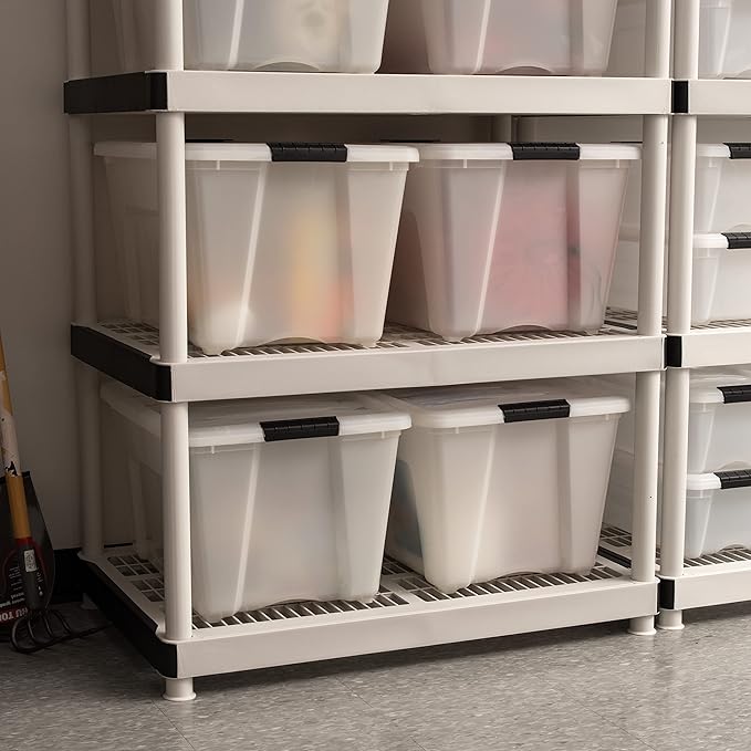 IRIS USA 54 Qt Stackable Plastic Storage Bins - Image 5