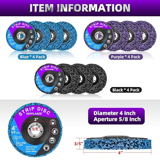 12 Pack Strip Discs 4 inch Stripping Wheel - Image 2