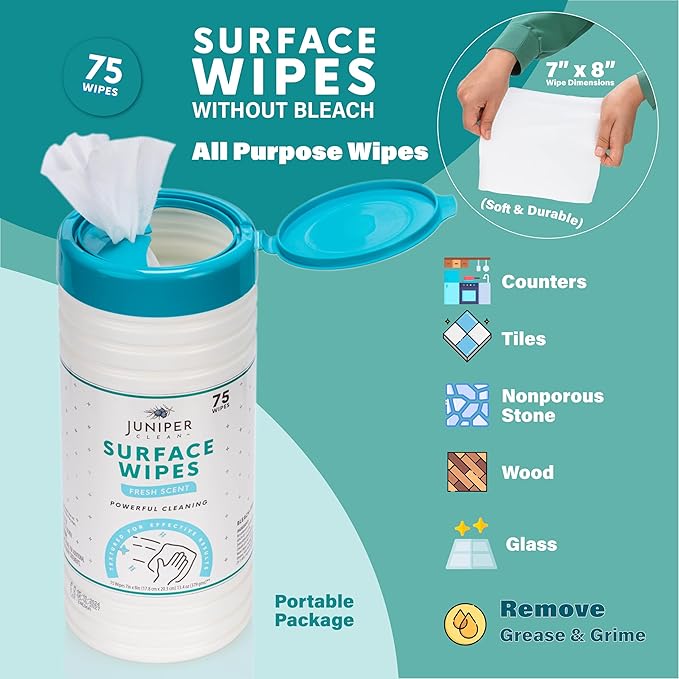 4 Pack Surface Cleaning Wipes Bleach Free, All-Purpose Cleaner - Image 4