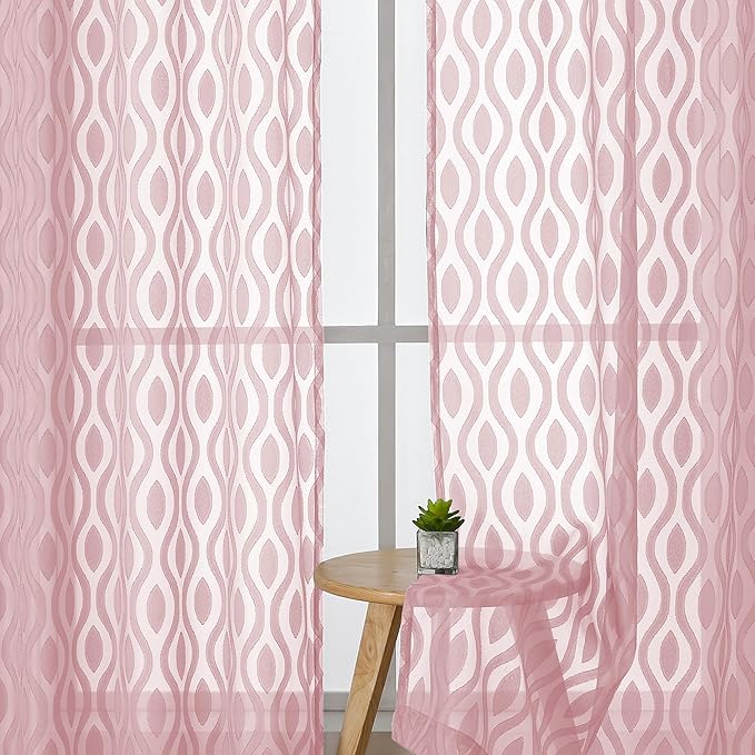 Aiyufeng Sheer Curtains 72 Inches Long - Image 3