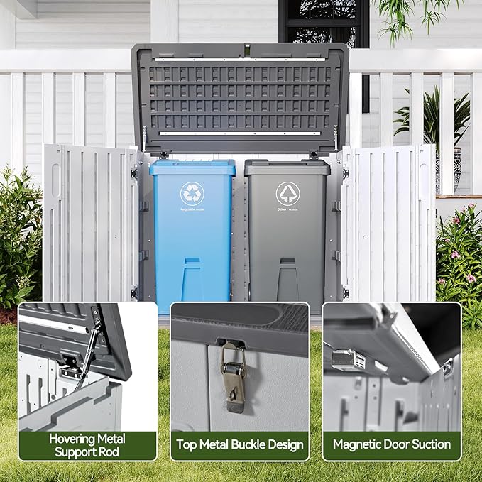 Aoxun White Outdoor Storage Cabinet - Image 7