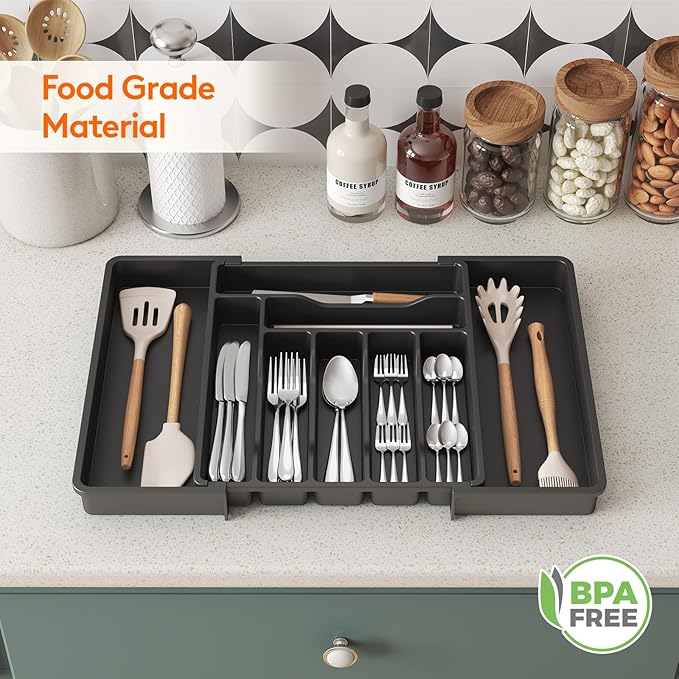 Lifewit Silverware Drawer Organizer, Expandable Utensil Organizer - Image 7