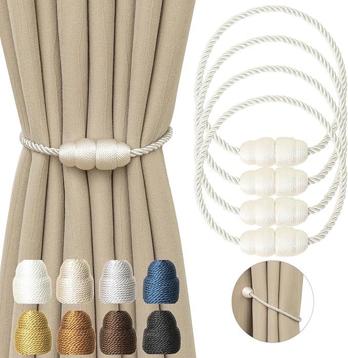 Magnetic Curtain Tiebacks Rope Curtain Tie Backs by CurtainTiebacks