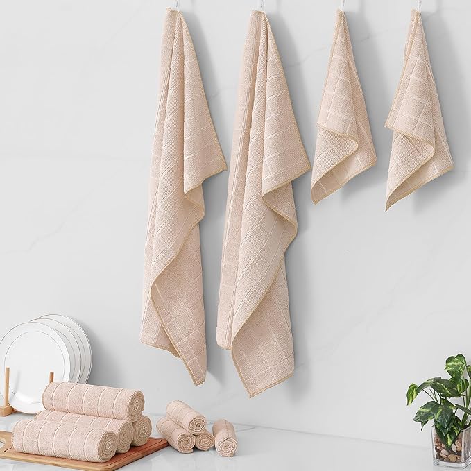 Homaxy Microfiber Kitchen Towels and Dishcloths Set, 12 Pack Soft and Absorbent - Image 8