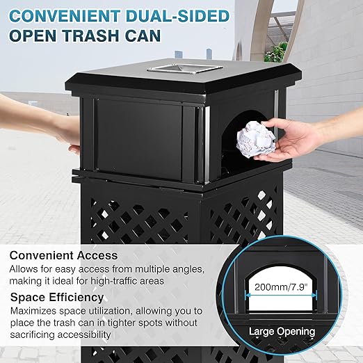 IRONWALLS Indoor/Outdoor Trash Can - Image 4
