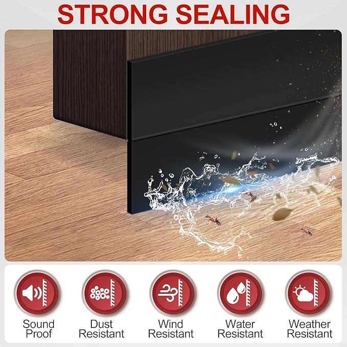 MYFAMIREA Door Weather Stripping 1IN x 20FT Door Draft Stopper Seal Tape - Image 3