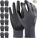 Kebada Work Gloves for Men and Women, Foam Nitrile Coated Safety Gloves by KEBADA