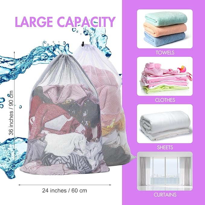 Berlune 30 Pack 24 x 36 Inches Large Mesh Bags - Image 2