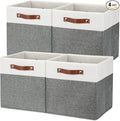 Temary Storage Cubes 12ﾗ12 Fabric Cube Storage Bins Foldable Storage Baskets by TEMARY