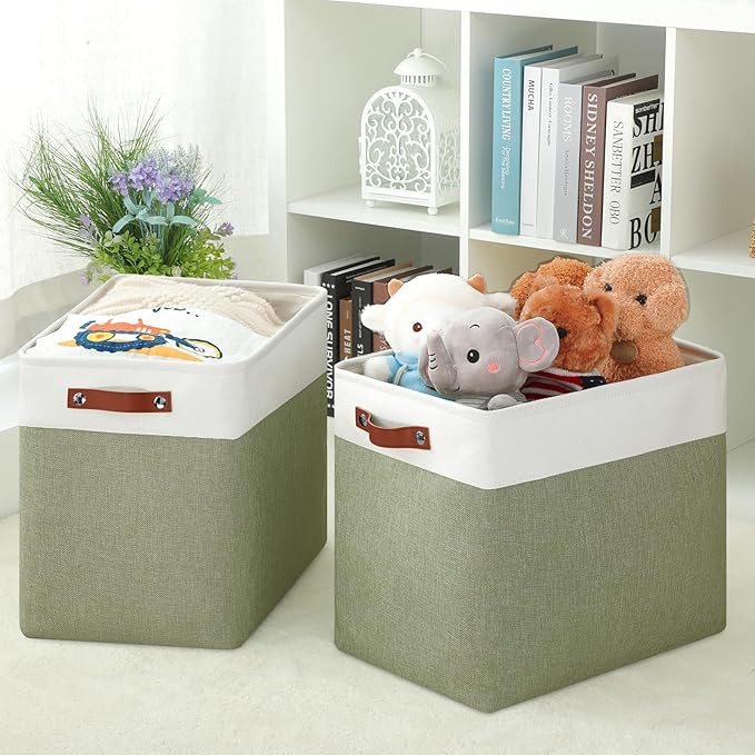 DULLEMELO Extra Large Storage Baskets, Collapsible Storage Baskets Rectangular - Image 4