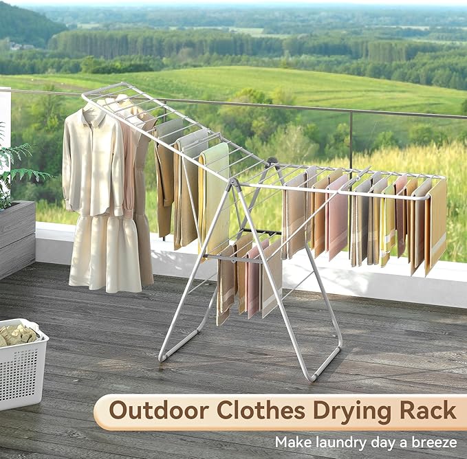 APEXCHASER Clothes Drying Rack, Foldable Drying Rack Clothing, Sturdy Metal - Image 7