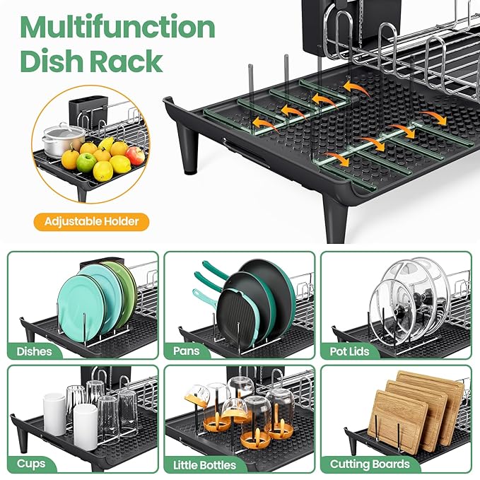 Expandable Dish Drying Rack, Foldable Dish Rack - Image 3