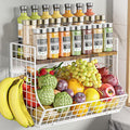 Magnetic Shelf for Fridge with Wood Lid, Fruit Potato and Onion Storage Bins by Unknown
