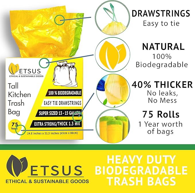 13 Gallon Biodegradable Trash Bags - Image 6