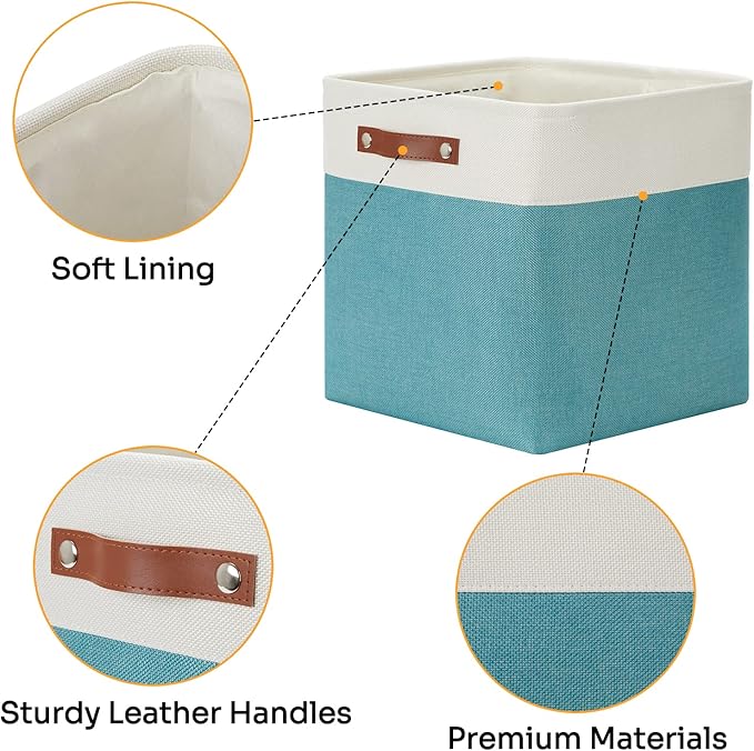 DULLEMELO Storage Bins for Organizing, Closet Storage Baskets for Gift Empty - Image 4