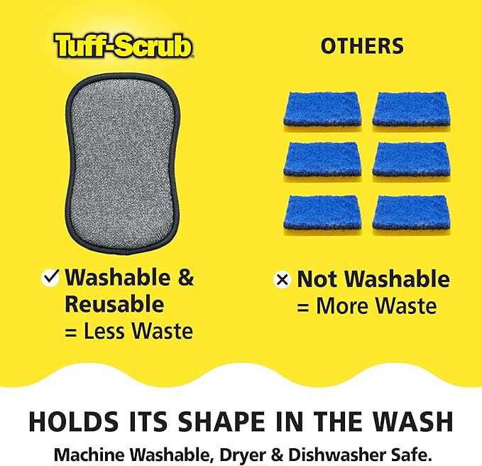 Fresh Scrub-N-Wipe Pad by Tuff-Scrub, Antimicrobial & Charcoal Foam - Image 5