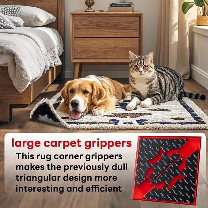 Rug Non Slip Grippers, Reusable Rug Tape Pads - Image 5