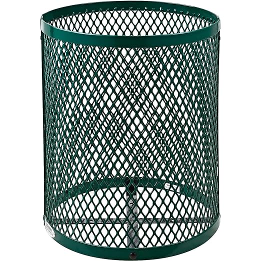 Global Industrial Outdoor Diamond Steel Trash Can - Image 4