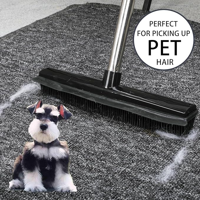 Rubber Broom and Pet Hair Removal Brush Set - Image 4