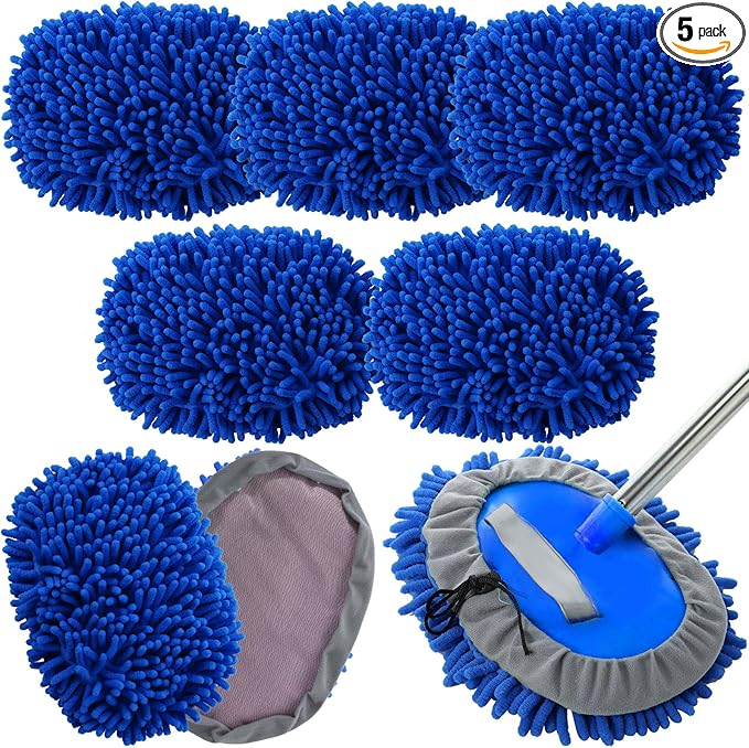 Layhit 5 Pcs Car Wash Mitt Set, Brush Not Included, Microfiber Mitt Cleaning by ShungLan