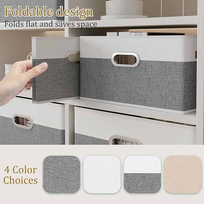 Yawinhe Fabric Storage Baskets, Foldable Closet Organizer - Image 7
