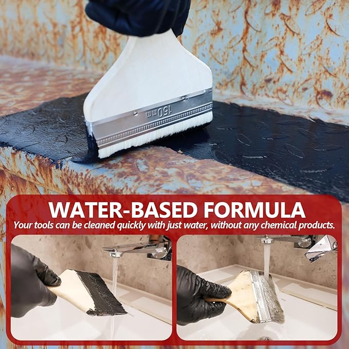 4-in-1 Rust Converter & Metal Primer, 34 Fl Oz Black Rust Inhibitor Paint - Image 7