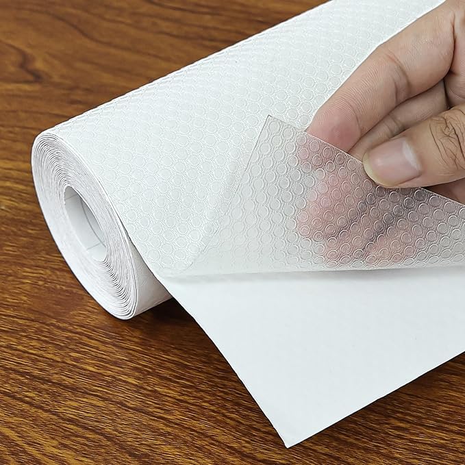 Shelf Liners 20 in x 20 ft Self-Adhesive EVA Drawer Mats, Cupboard Protector by Hersvin