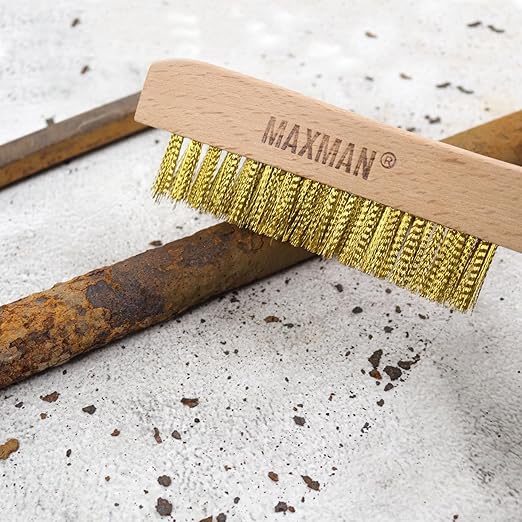 MAXMAN Brass Brush, Soft Brass Bristle Brush, Wire Brushes - Image 4