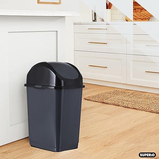 Superio Kitchen Trash Can with Swing Top Lid 9 Gallon Slim Waste Bin 37 Qt - Image 5