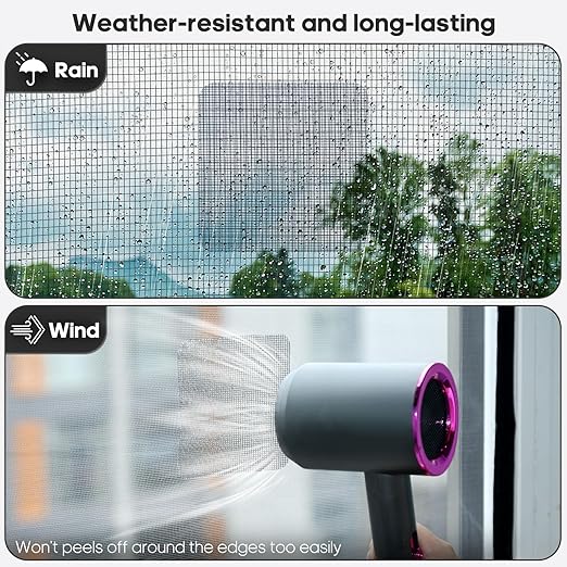 28 Sheets Window Screen Patches Repair Kit, Strong Adhesive Fiberglass Quick - Image 2