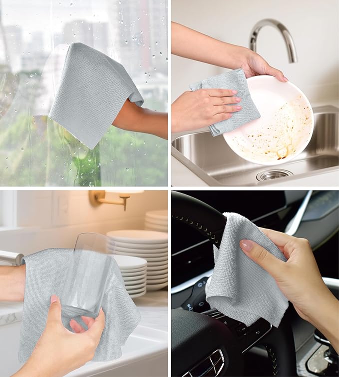 Roll of Microfiber Cleaning Cloth –100 Pack, Tear Away Microfiber Towels - Image 6