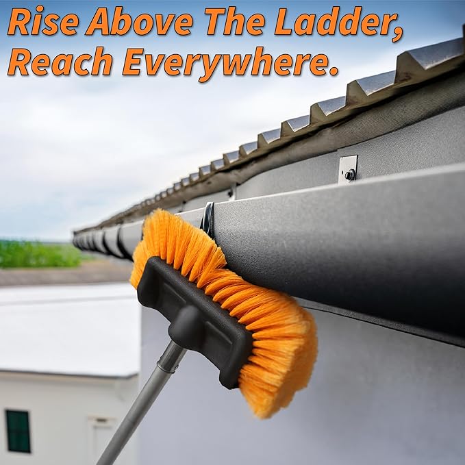 30 Foot High Reach Telescoping Duster Kit and Vinyl Siding Brushes - Image 8