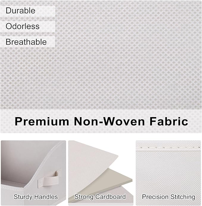 WUIKE Closet Storage Bins, Large Trapezoid Storage Boxes - Image 4