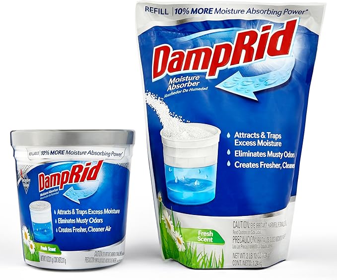 Damp Rid Refillable Moisture Absorber, Includes Single Damp Rid Fresh Scent by Ilios