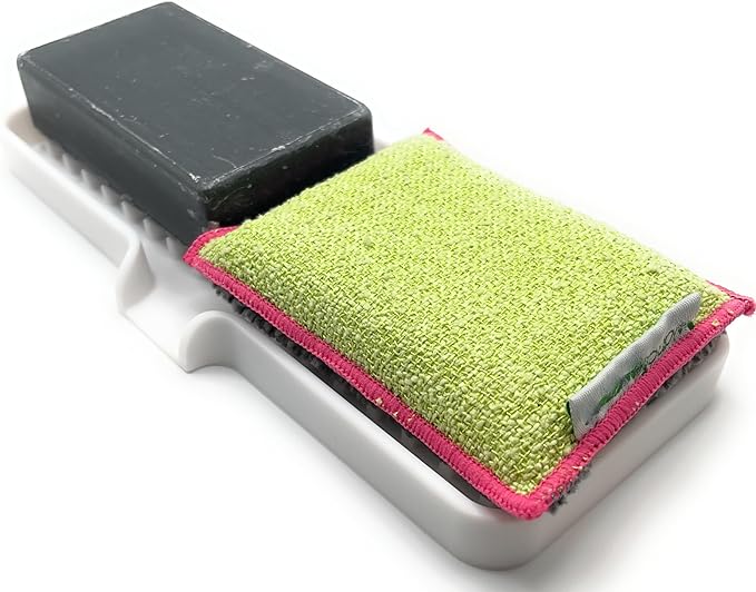 Happitasa Silicone Soap Dish Tray and Sponge Holder - Image 8