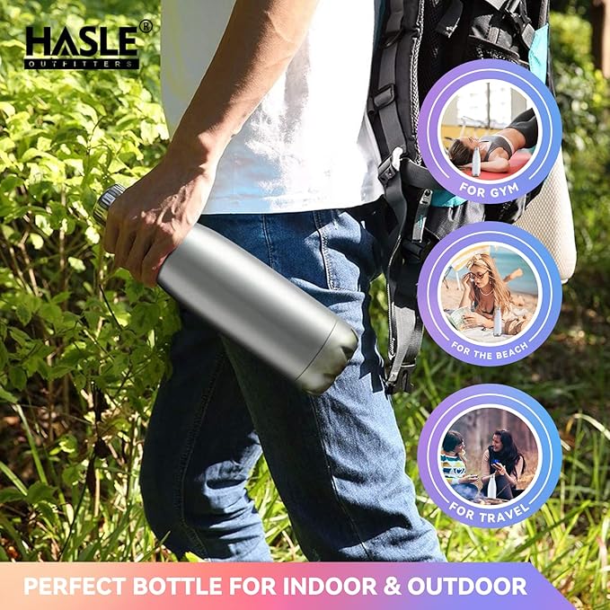 HASLE OUTFITTERS 17oz Stainless Steel Water Bottles, Vacuum Insulated Water - Image 6