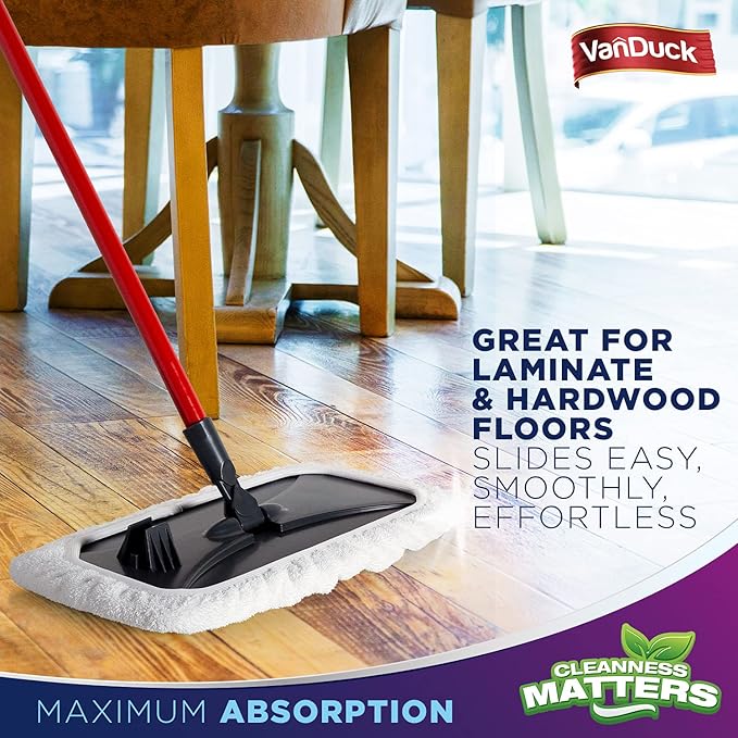 VanDuck 100% Cotton Terry Cloth Mop Pads 15x8 Inch 6-Pack - Image 4