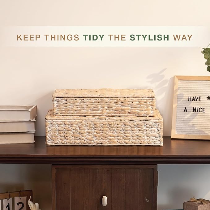 Set of 2 Decorative Storage Boxes - Image 3