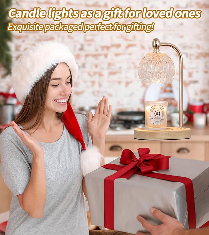 Candle Warmer Lamp with Timer and Dimmer, Flameless Electric Wax Melt Warmer - Image 6