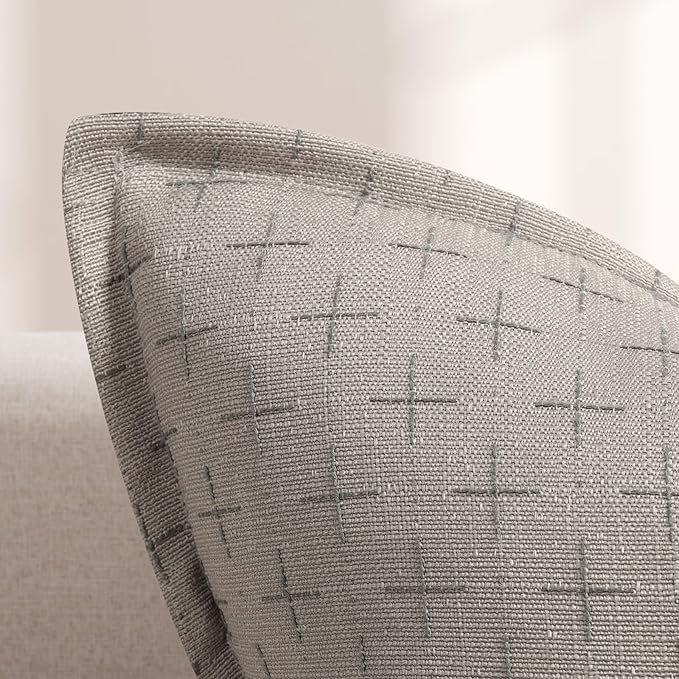 ZWJD Pillow Covers 18x18 Set of 2 Soft Polyester Textured Pillow Covers - Image 2